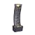 Teamson Home 38.58 in. Modern Curved Faux Slate Waterfall Fountain for Indoors or Outdoors with LED Light Accents and 1.98-Gallon Pump, Black and Stone Gray