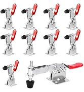 TTYSHIP Lot De 6 Pinces à Bascule GH-201B - Sauterelle De Serrage 90kg Pour Menuiserie, Soudage Et Machines