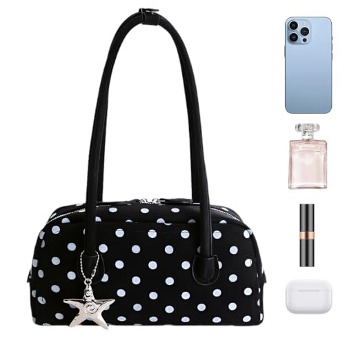 Sac à bandoulière à pois avec fermeture éclair pour organiser vos affaires de bureau et sorties