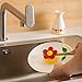 Vigar Flower Power Nylon Dish Brush with White Vase Holder, 11-1/2-Inches, Red, Green, Yellow