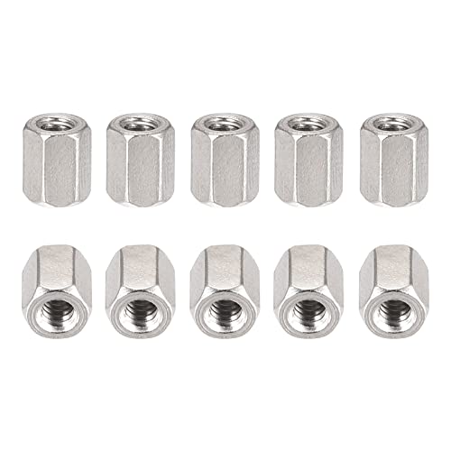 Écrous d'espacement hexagonaux DTGN 40x6 mm en laiton nickelé pour machines électroniques x100