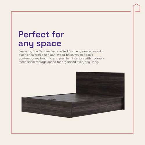 Image of Wakefit Bed | 3 Yr Warranty | Bed Queen Size, Comes with Hydraulic Storage, Noise-Free, Density: 680-750 kg /m, Termite & Borer Resistant, Fits Mattresses Up to 8 inches(Centaur 78x60- Wyoming Maple)