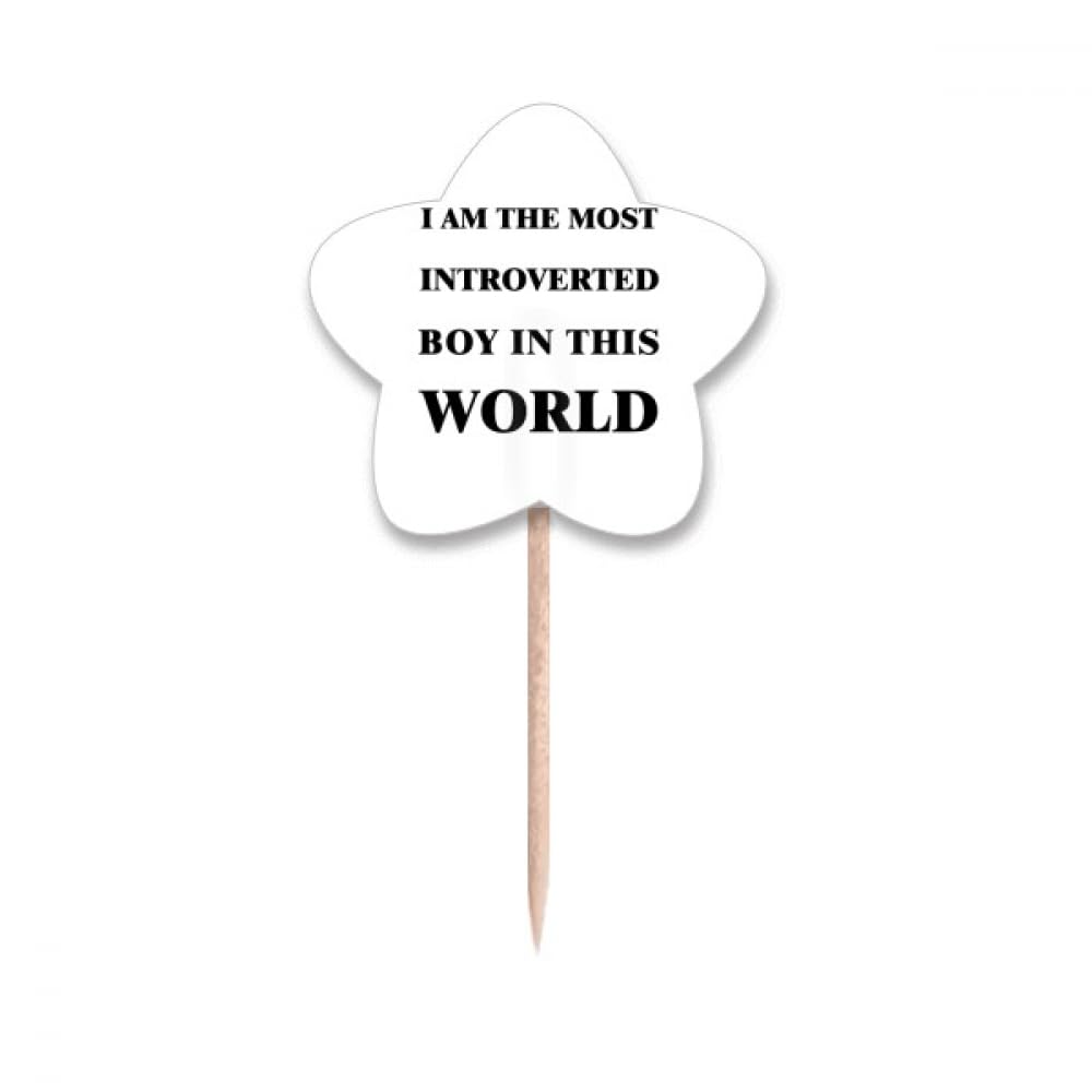 Cure-dents Cupcake Introverted Boy Art Déco Étoile Drapeau