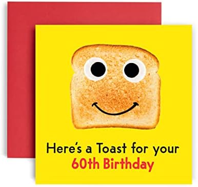 Huxters 16th Birthday Card  Funny Birthday Cards for Women and Men  Heres a Toast Happy Birthday Card  Paper Birthday Card for Him and Her  Carbon Neutral Toast Birthday Card and Envelope (16th)