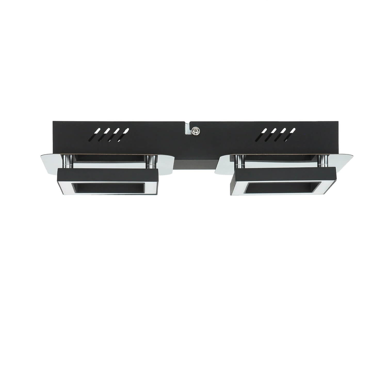 Lampa sufitowa LED metal W: 28 cm mały czarny chrom 4200 K 600 lm neutralny biały łazienka lampa sufitowa oświetlenie salonu