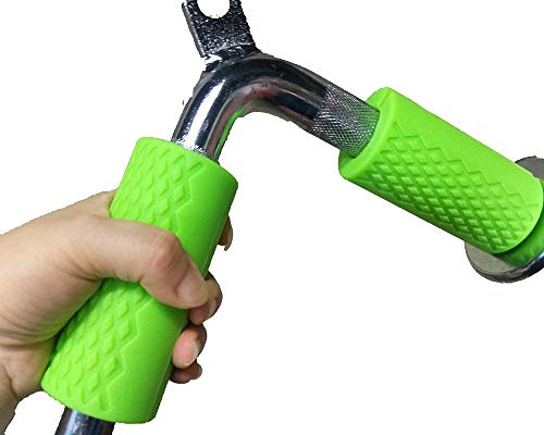Fat Grips-Barbell Thick Bar Grips for Weightlifting 1 inch-Dumbbell Handles Stress Relieve Pair Alpha Grip Hand Protector Pull up Tape Arm Blaster Adapter for Sports Workout Rack Ergonomic. (Green)