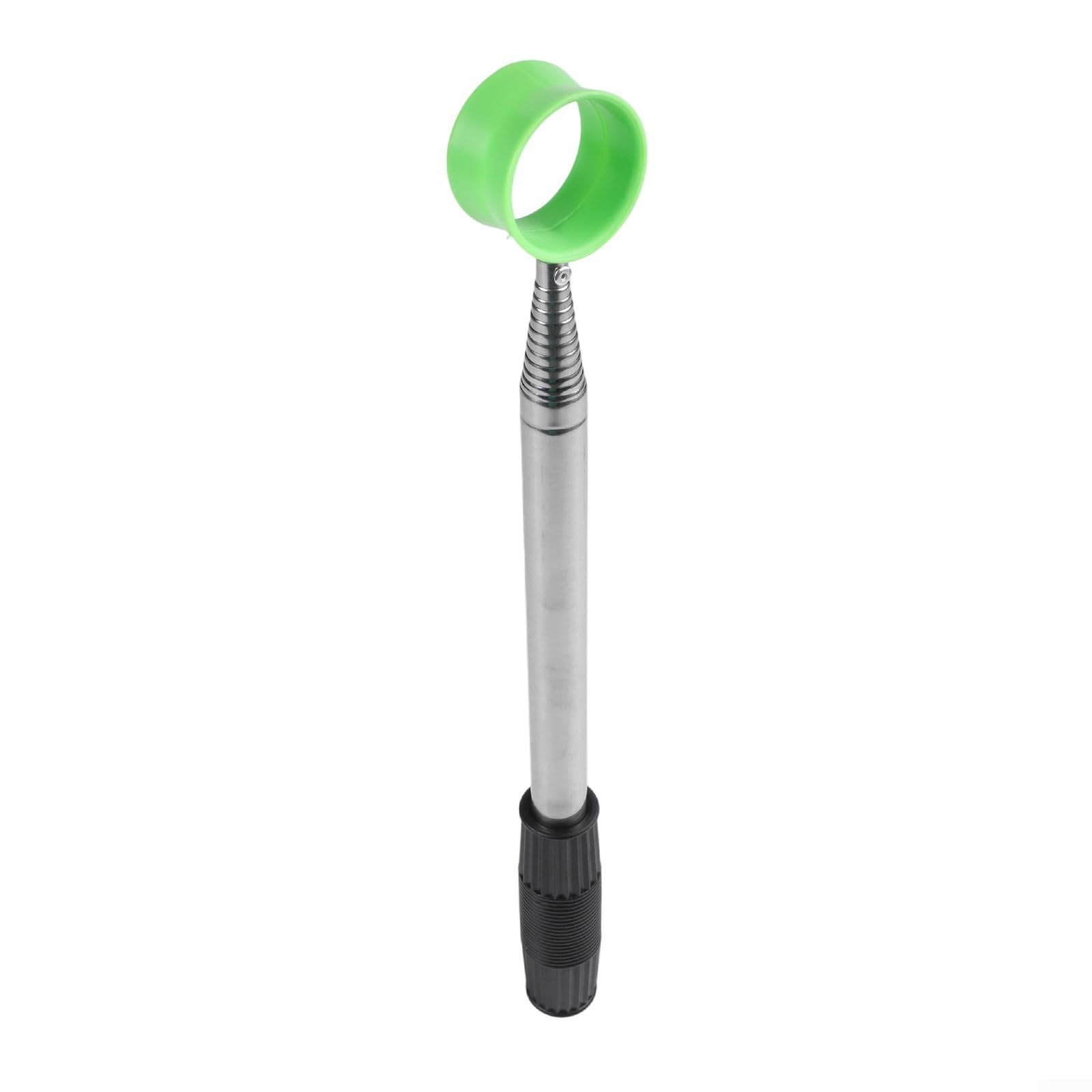 Récupérateur de balles de golf télescopique en acier inoxydable, longueur extensible de 2,7 m et 3,7 m, ramassage double face sécurisé, poignée antidérapante pour les dangers liés à l'eau (bleu 3,7 m)