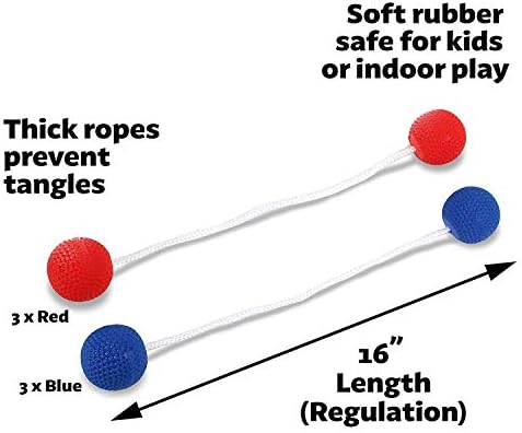 GoSports Ladder Toss Game Set - Includes 6 Soft Rubber Bolo Balls and Travel Carrying Case - Classic — view 6