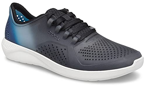 Image of Crocs Men's LiteRide Pacer Sneakers, Comfortable Men's Sneaker, Black /Almost White, 10 Men