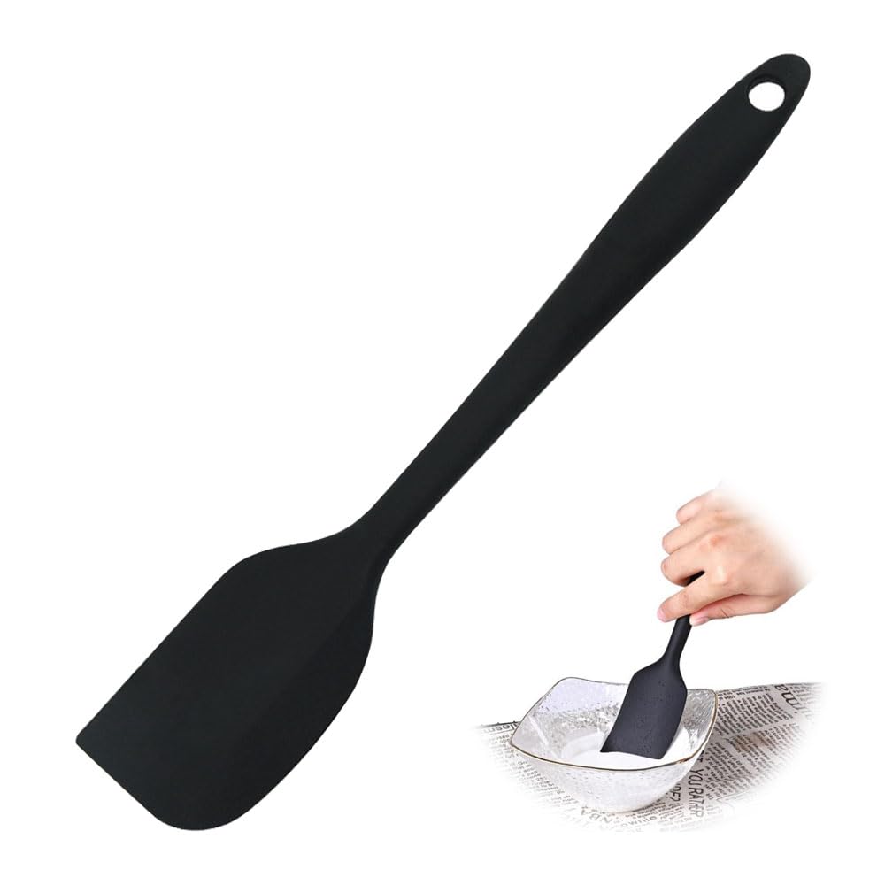 ゴムヘラ スパチュラ シリコン ゴムべラ 耐熱 ゴムベラ 製菓用 耐熱 ヘラ キッチンスパチュラ 耐熱 食洗器対応 調理器具 料理 お菓子作り 一体成型 キッチンツール 【ブラック】