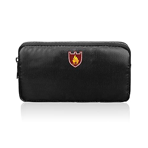 Lgnifuge Blocage du Signal Sac avec Fermeture Éclair Noir GPS RFID Sac Faraday Anti-Pistage Poche Portefeuille Étui de Protection pour Clé de Voiture Cover