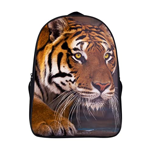 Sac à dos voyage tigre imprimé 3D idéal pour les sorties et le bureau