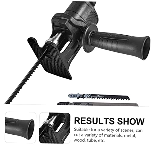 Kontonty AE2KXHN20E0VOPV1148R5I8F 1 Set Chainsaw Adapter Cordless Hand Held Chainsaw Woodworking Cutting Saws Adapter Cordless Drills Drill Adapter Electric Drill Saws Converter Small Electric Saw Steel Black thumb #6