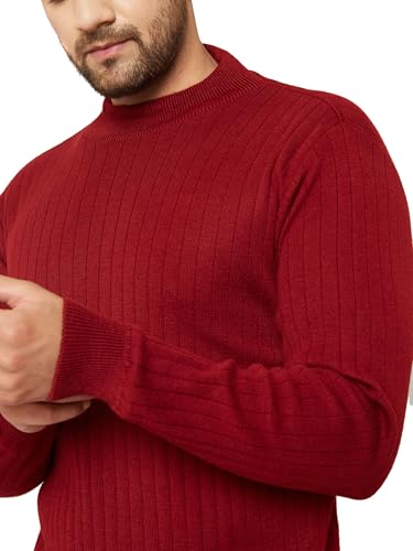 Image of Kvetoo Men High Neck Full Sleeve Winter Woolen Sweater