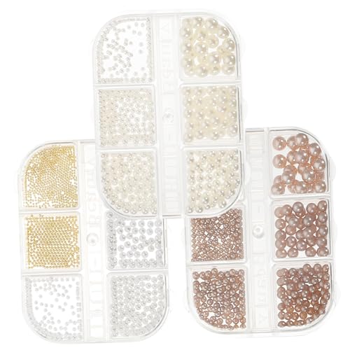 Beatifufu Nail Art Beads and Charms of Pearl Nail Decorations for Manicure Easy Application for Natural Artificial Nails for Creative Nail Art Enthusiasts