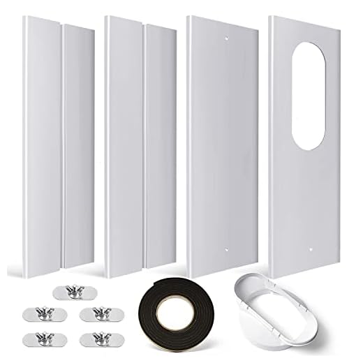 YoleShy Portable Air Conditioner Window Kit with Coupler Adjustable Window Seal for AC Unit, Sliding AC Vent Kit for Exhaust Hose, Fit for 5 inches Ducting, Using Length 17 inches-60 inches