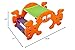 ECR4Kids Picnic Table and See Saw for Kids, 2-in-1 Pic-n-Rock, Indoor/Outdoor Play Structure, Multicolor (ELR-040A),Orange/Green