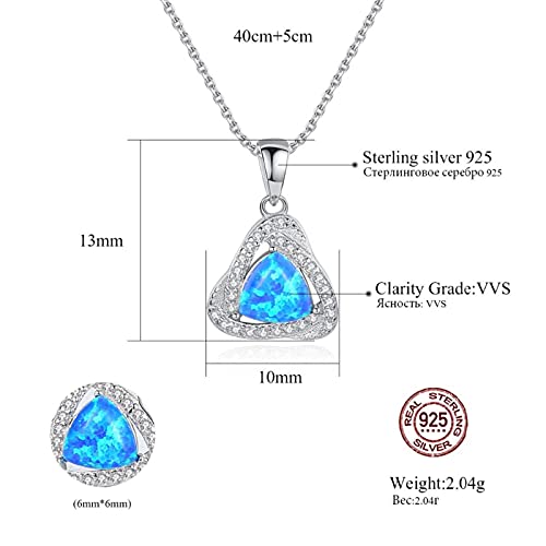 Pendentif en Opale de feu argenté, cadeau de mariage idéal - 4