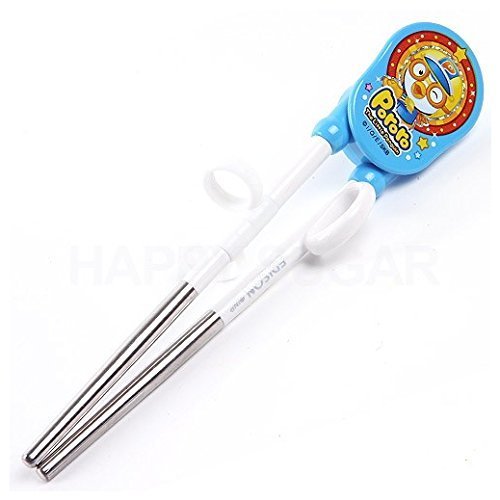 PORORO New Edison Stainless Steel Training Chopsticks for Children