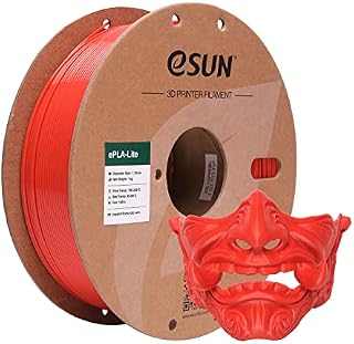 eSUN PLA Filament 1,75 mm, niestandardowy filament do drukarek 3D PLA, dokładność wymiarowa +/- 0,03 mm, szpula filamentu do drukarek 3D o wadze 1 kg (2,2 lb), Czerwony