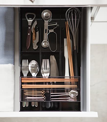 Miniatura 4 de Yamazaki Expandable Drawer Organizer Cubertero, Metal, Negro, Talla Única