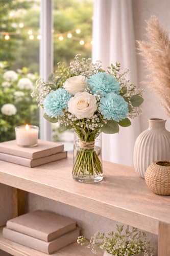 Image of Divyakosh Artificial Flowers for Decoration (VASE NOT Included), Pooja Room Decoration Items, Flowers for Vase, Diwali Decoration Items