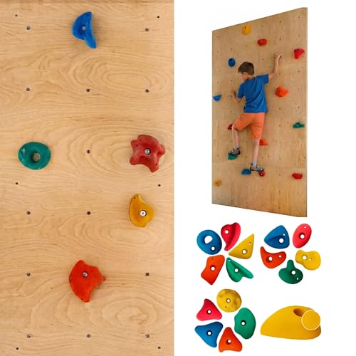 Create for you® - Kletterwand Kinderzimmer + 5 Klettersteine - Kletterwand...