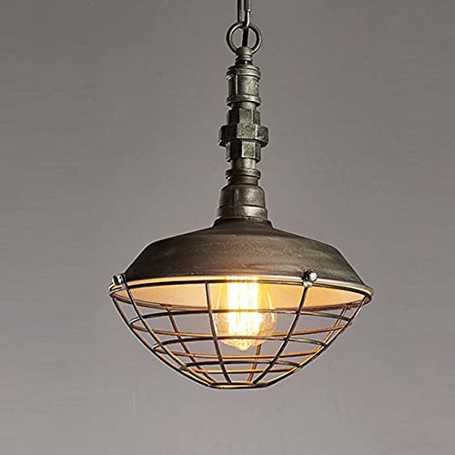 Suspension luminaire vintage industrielle noire e27 pour plafond de restaurant