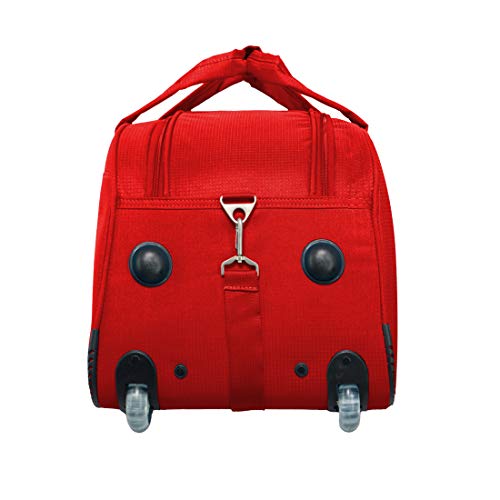 Image of Timus Club Mumbai 55 CM Red 2 Wheel Duffle Trolley Travel Bag for Women and Men