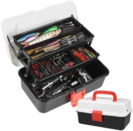 Kit de Señuelos de Pesca, Caja de Aparejos y 547 Pcs Señuelos Acc...