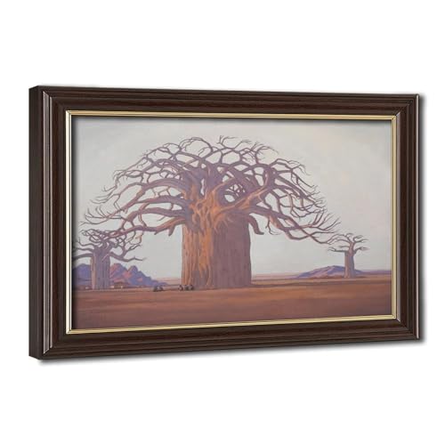 Toile giclée paysage africain baobab haut de gamme encadré