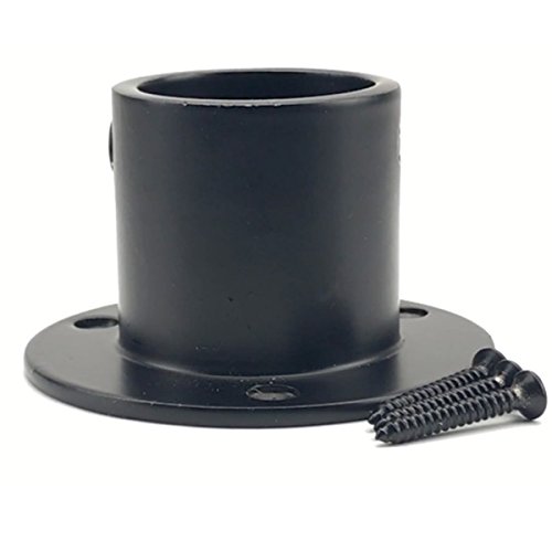 RopeServices UK 8 x 24mm Powder Coated Black Decking Rope Cup Ends, Decking Rope Post Fitting Rope End Fixing