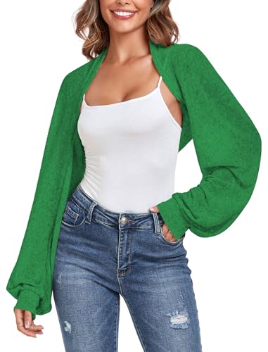 Image of ZAFUL Women's Sheer Shrug Y2K Long Sleeve Cardigans 2026 Irregular Tie Front Bolera