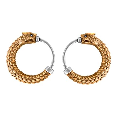 COPPERTIST.WU Ouroboros Earrings Snake Huggie Hoop Earrings Earrings for Women Men Cover