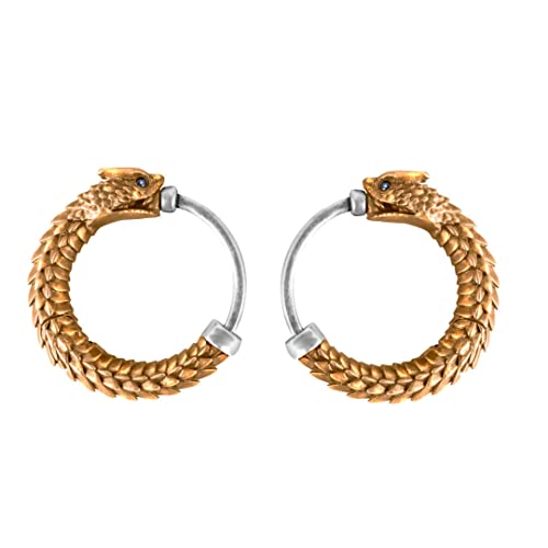 COPPERTIST.WU Ouroboros Earrings Snake Huggie Hoop Earrings 10.7mm Small Hoop Silver Earrings Hypoallergenic Earrings Jewelry Gifts for Men Women