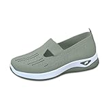 Hanraz Schuhe Damen Sommer, Marlene Schuhe Damen Sommer Orthopädische - Turnschuhe Elegant Und Bequem Sportschuhe Atmungsaktiv Slip on Sommerschuhe Laufschuhe Mesh Leicht Sneakers Walkingschuhe