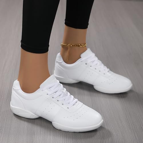 White Cheer Shoes Girls Dancing Training Sneakers Sole Separation Women Jumping Tumbling Exercise Aerobic Fitness2
