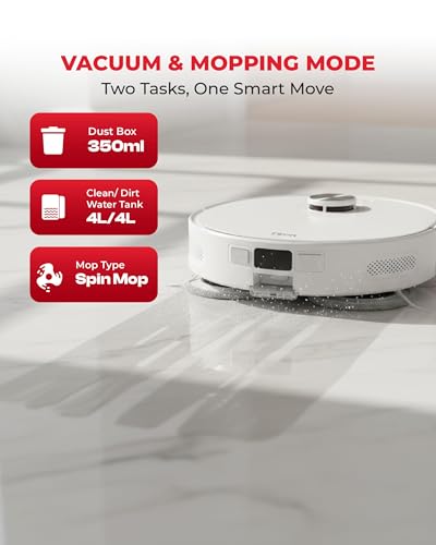 Image of TIRON TRV 30 MAX 2-in 1 Robot Vacuum, Self-Empty, 5200mAh, LiDAR Navigation
