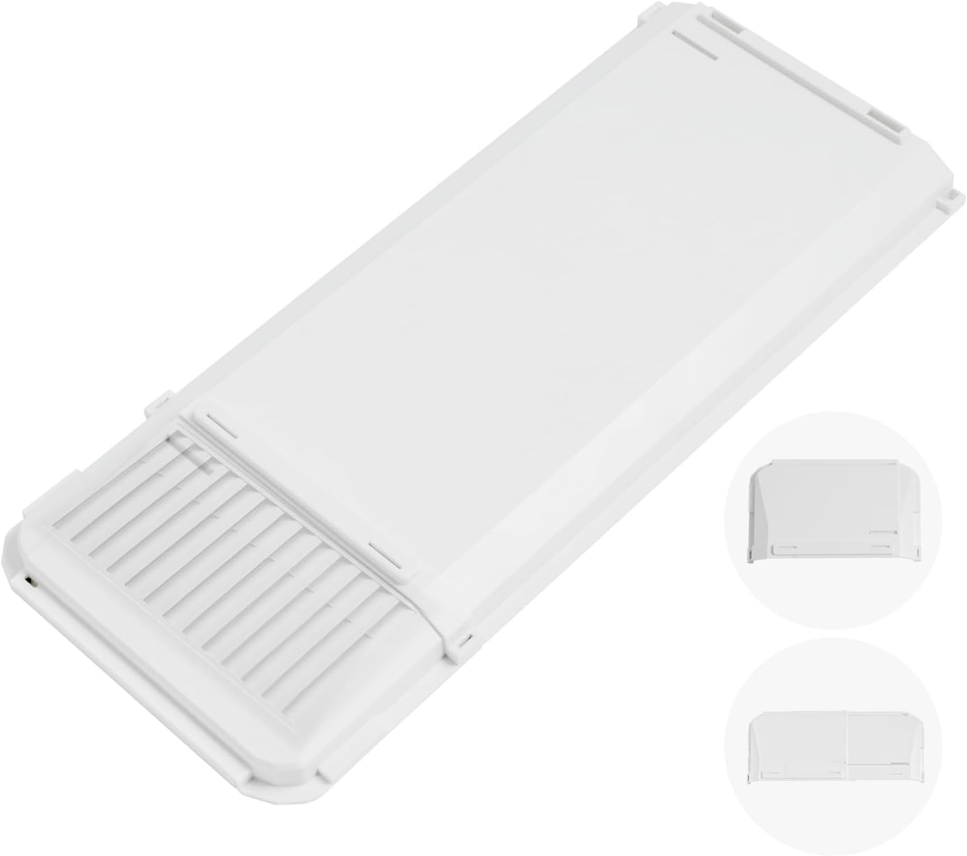 Air Vent Extender for Under Furniture, Floor Vent Deflector for Under Couch or Bed, Adjustable Width 8"-12.2", Two Length Options (4.8" & 18.7"), Magnetic Wall & AC Vent Extender