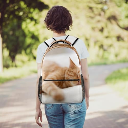 Sac à dos d'école pour filles et adolescents grand format chat multicolore - 6