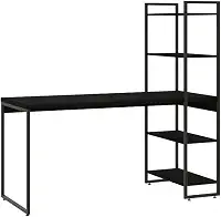 Compace Desing, Escrivaninha com Estante Alta 4 Prateleiras 1,50m Dynamica
