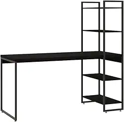 Compace Desing, Escrivaninha com Estante Alta 4 Prateleiras 1,50m Dynamica