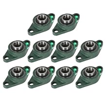 findmall 10Pcs UCFL205-16 وسادة كتلة تحمل 1 بوصة تتحمل وسادة تحمل الصلب 2 وسادة الترباس كتلة الحافة تحمل محاذاة ذاتية