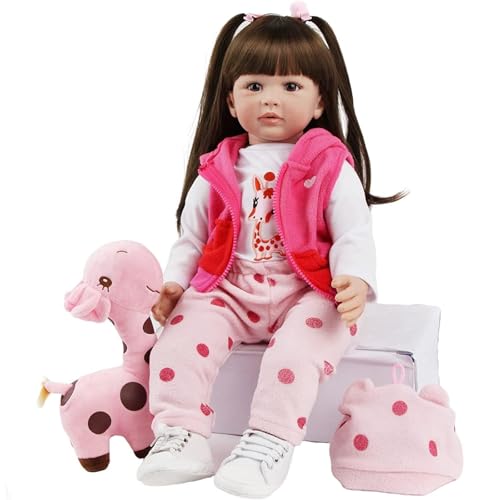 Muñeca Reborn para Niñas 24 Pulgadas con Accesorios miniatura 5