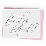 Will You Be My Bridesmaid Card. Will You Be My Maid Of Honor Card. Will You Be My Matron Of Honor Card. (BRIDESMAID, ONE CARD)