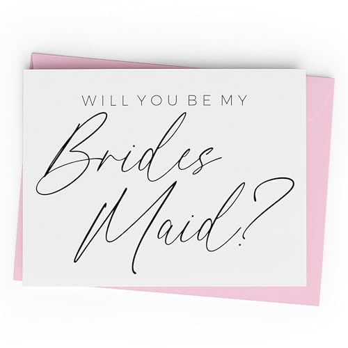 Will You Be My Bridesmaid Card. Will You Be My Maid Of Honor Card. Will You Be My Matron Of Honor Card. (BRIDESMAID, ONE CARD)