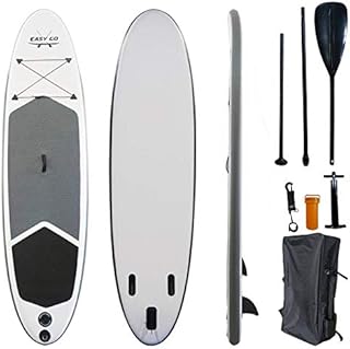 Easy Go Grey Inflatable Stand Up Paddle Board Sup Surfboard 126" Kayak Paddle