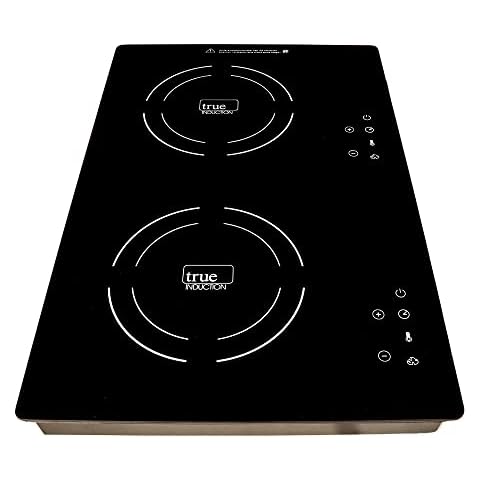 True Induction TI-2BN 14 in. Vertical Dual Element Black Induction Glass-Ceramic Cooktop 1750W 858UL Certified Cover