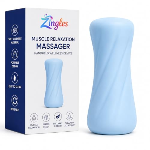 Image of Zingles Muscle Relaxation Massager | Mens Stroker | Handheld Wellness Device | Soft Flexible Stress Relief & Recovery Aid | Portable Acupressure Therapy Accessory