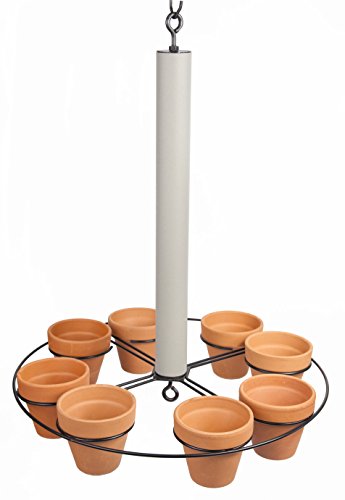 Hanging Planter ~ Holds Eight 4 Inch Pots (Not Included) ~ Beach Sand And Black #TOP2